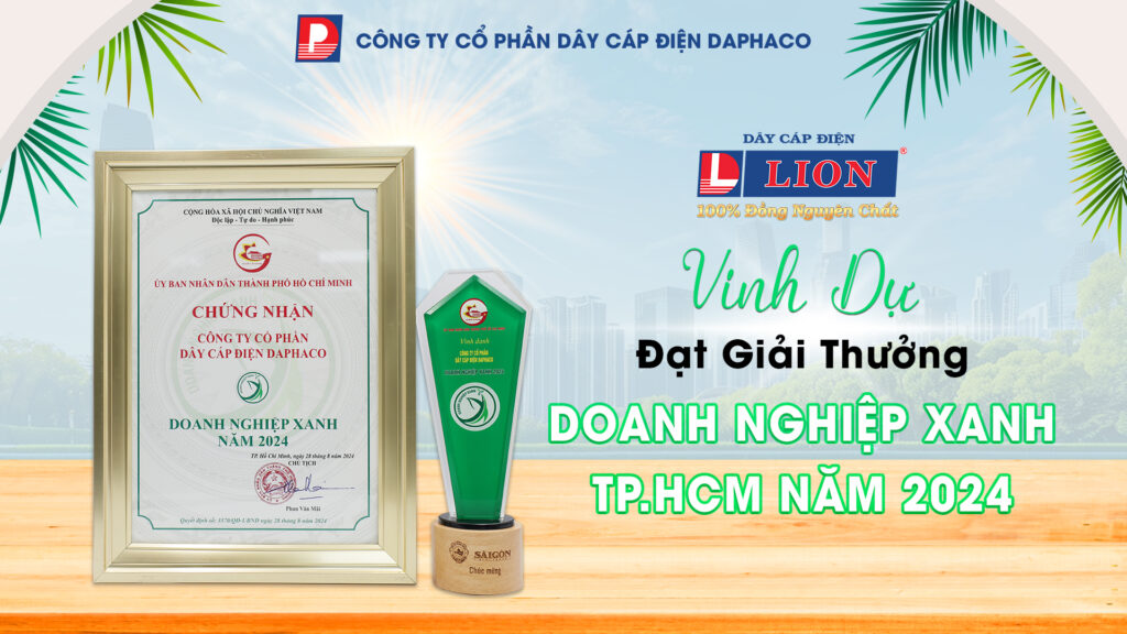 DAPHACO TIẾP TỤC ĐƯỢC VINH DANH TẠI GIẢI THƯỞNG “DOANH NGHIỆP XANH TP. HỒ CHÍ MINH NĂM 2024”